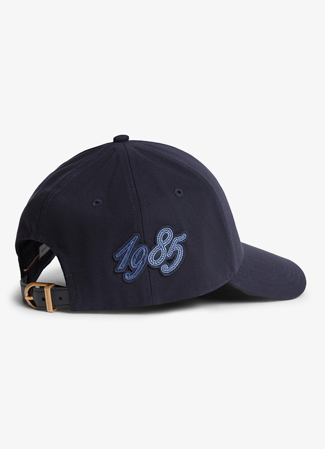 Tommy Hilfiger Pet met logoborduring - achterkant blauwgrijs