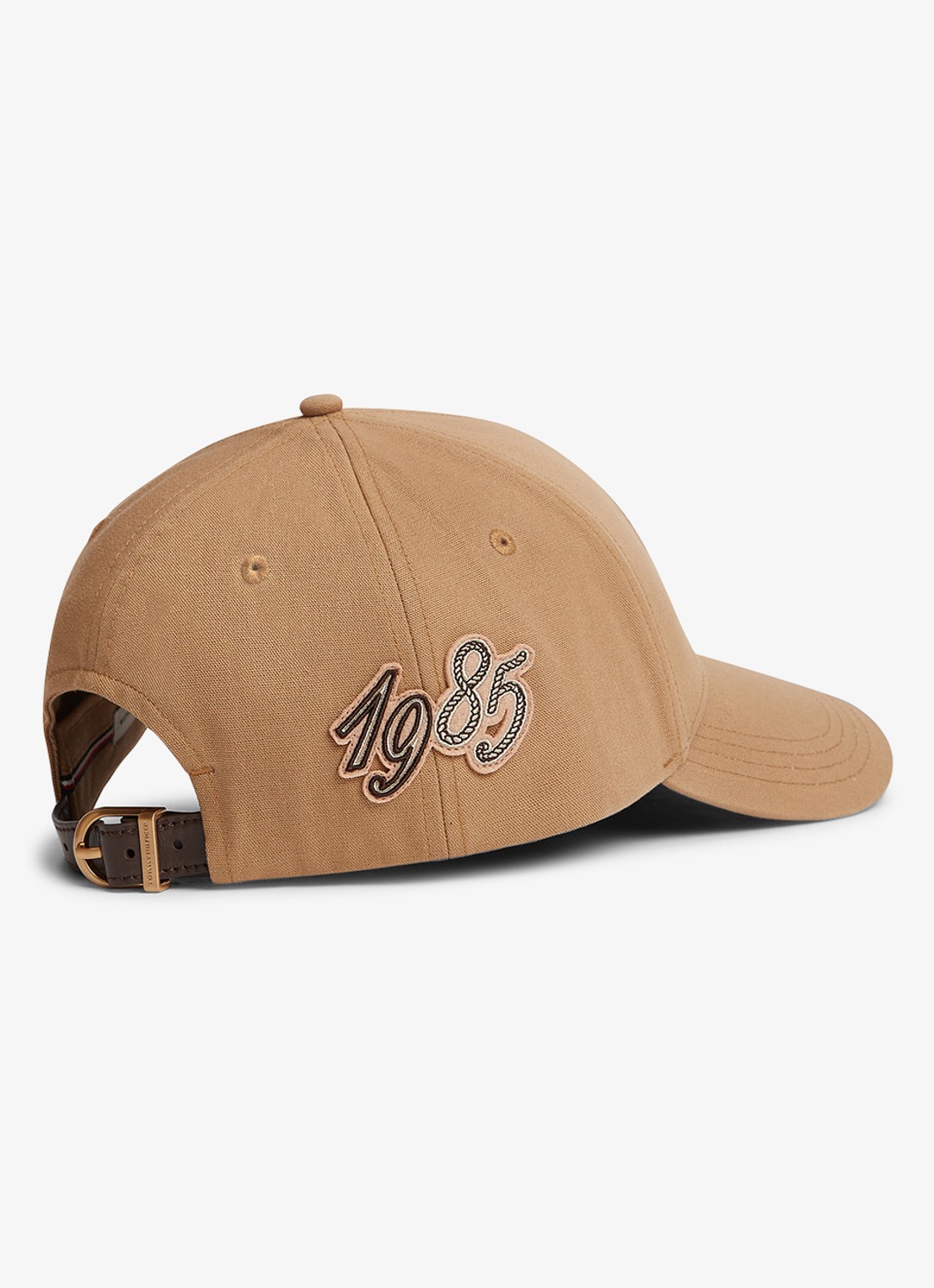 Tommy Hilfiger Pet met logoborduring - achterkant 3 camel