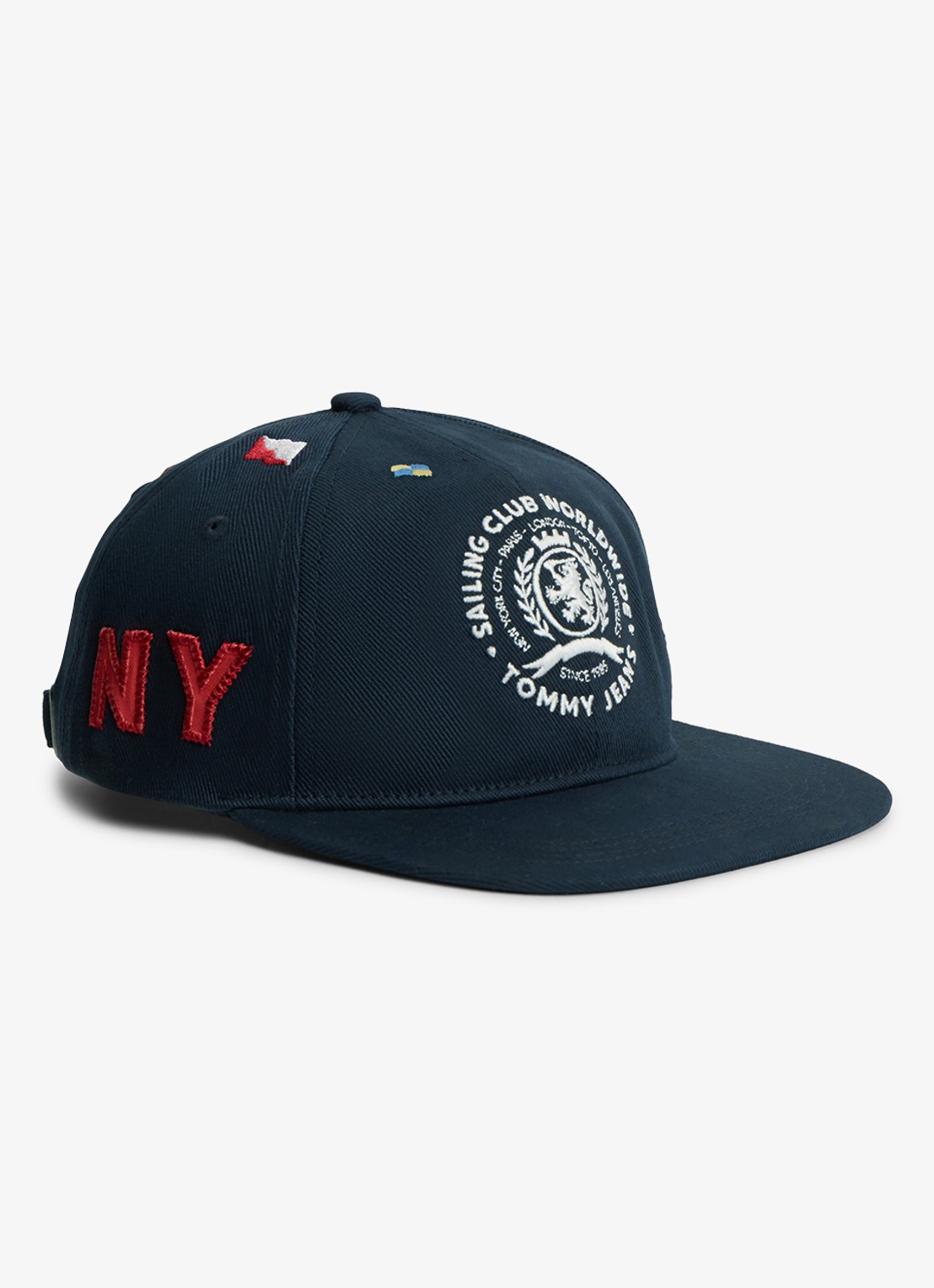 Tommy Hilfiger Pet met logoborduring - voorkant donkerblauw