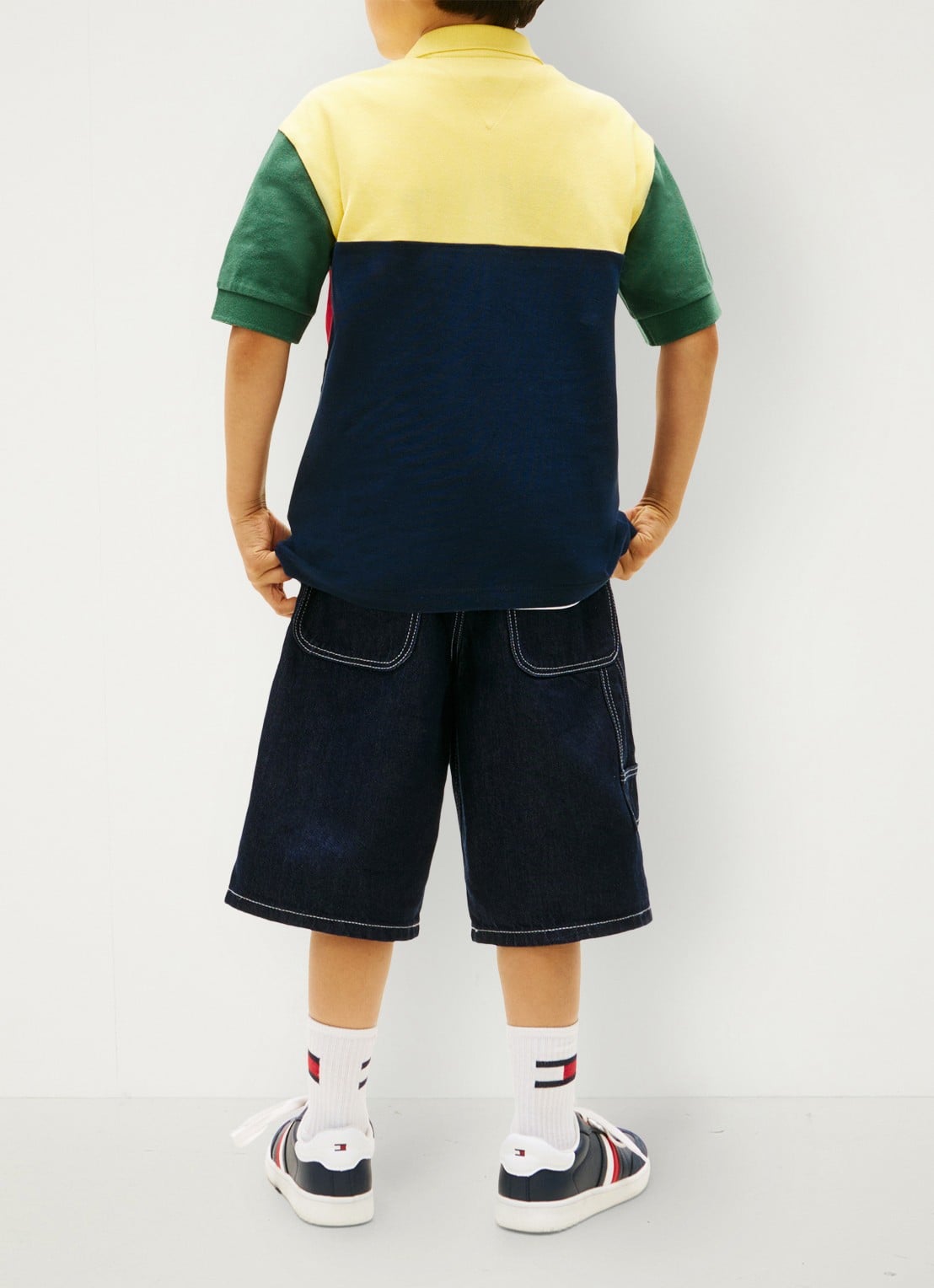 Tommy Hilfiger Polo met logo - achterkant 5 geel
