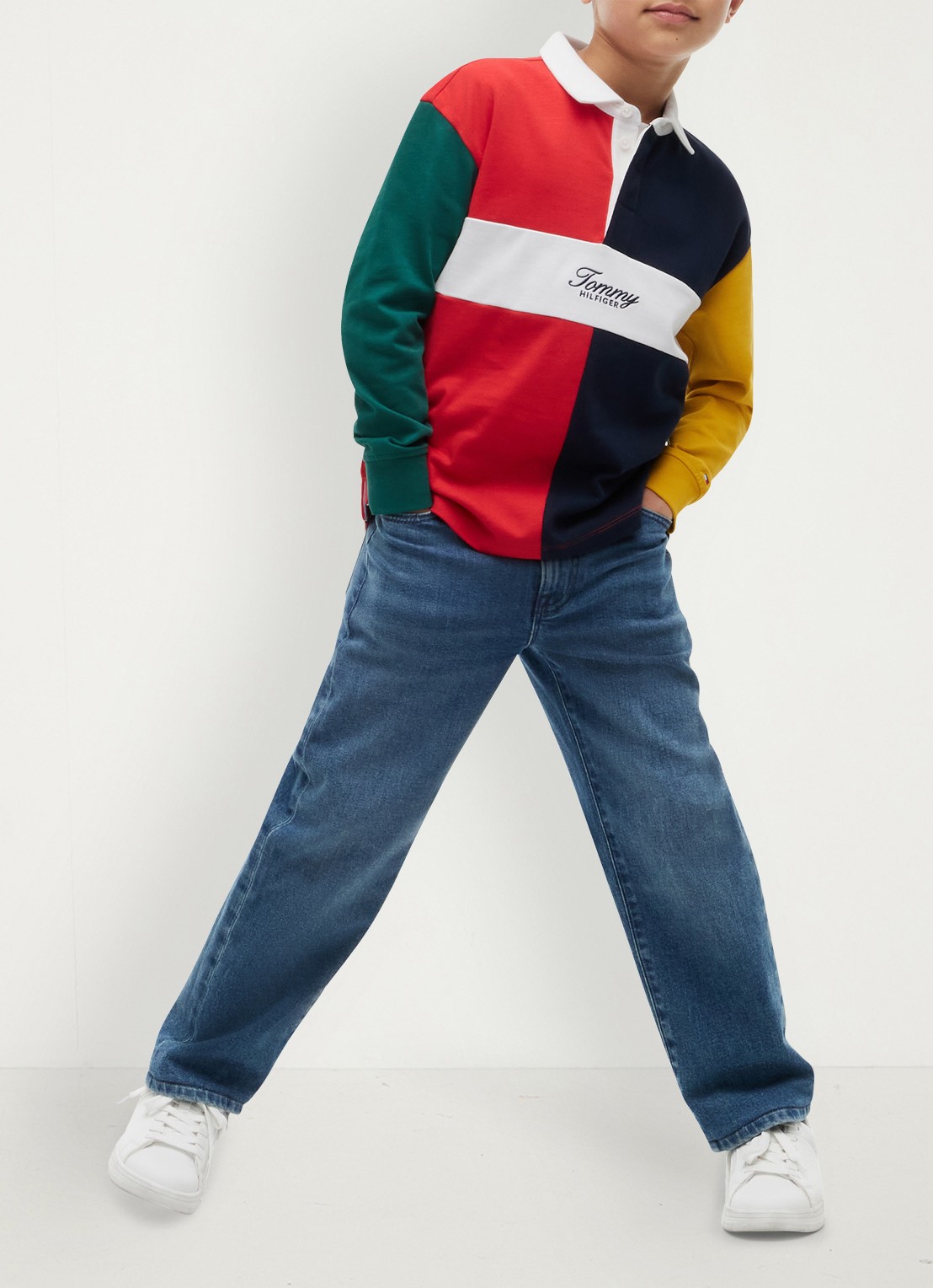 Tommy Hilfiger Polo met logo  - voorkant 5 multicolor