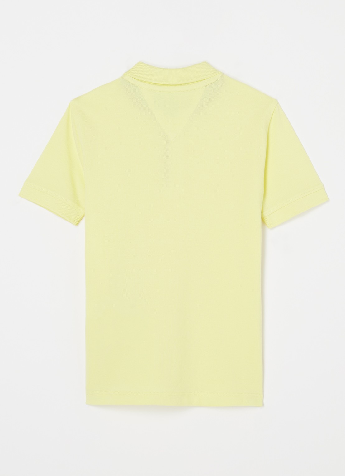 Tommy Hilfiger Polo van piqué katoen - voorkant 2 geel