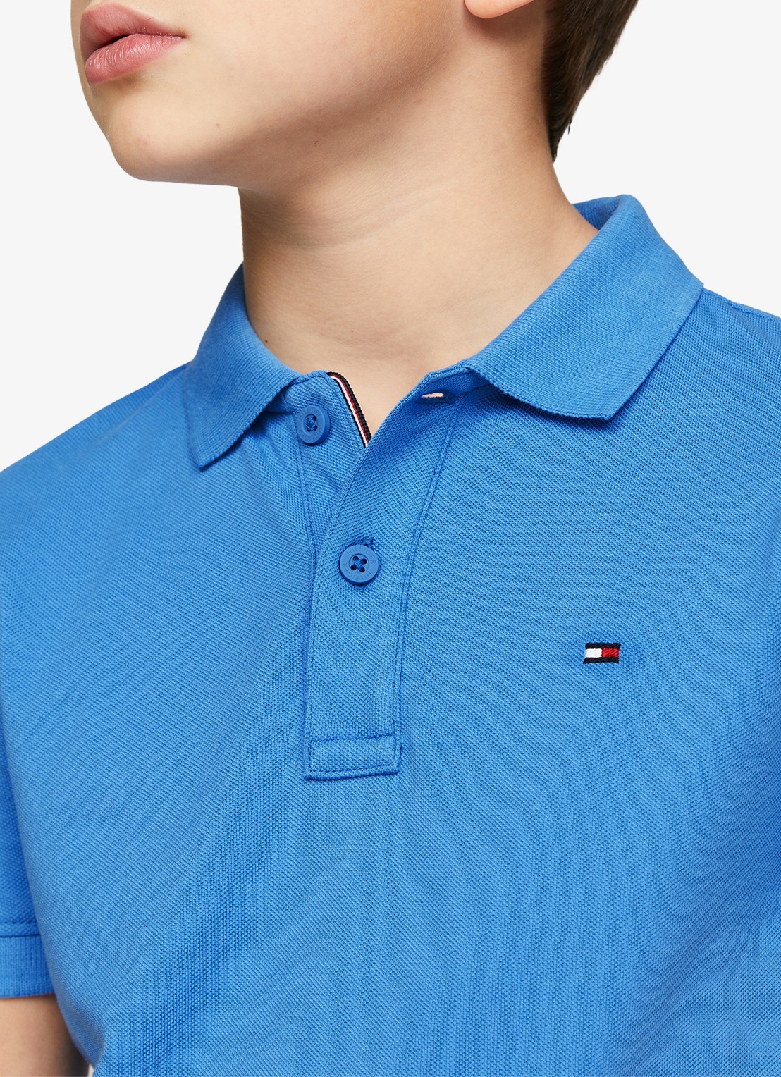 Tommy Hilfiger Polo van piqué katoen - detail 5 blauw