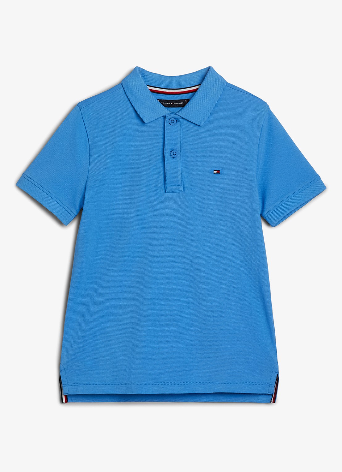 Tommy Hilfiger Polo van piqué katoen - voorkant 2 blauw