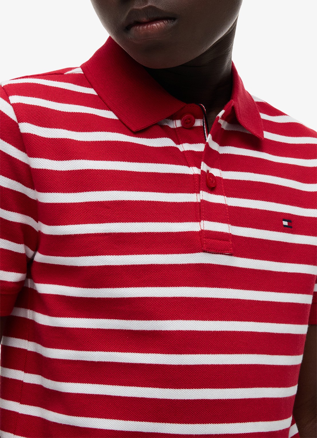 Tommy Hilfiger Polo van piqué katoen - detail 5 primary red stripe-0ew / rood