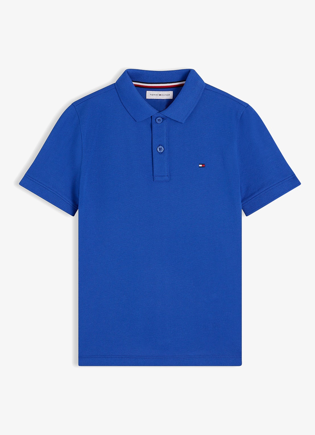 Tommy Hilfiger Polo van piqué katoen - voorkant 3 noble blue-c8p / blauw