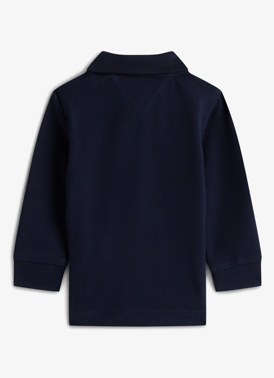 Tommy Hilfiger Polo van piqué katoen - achterkant 2 donkerblauw