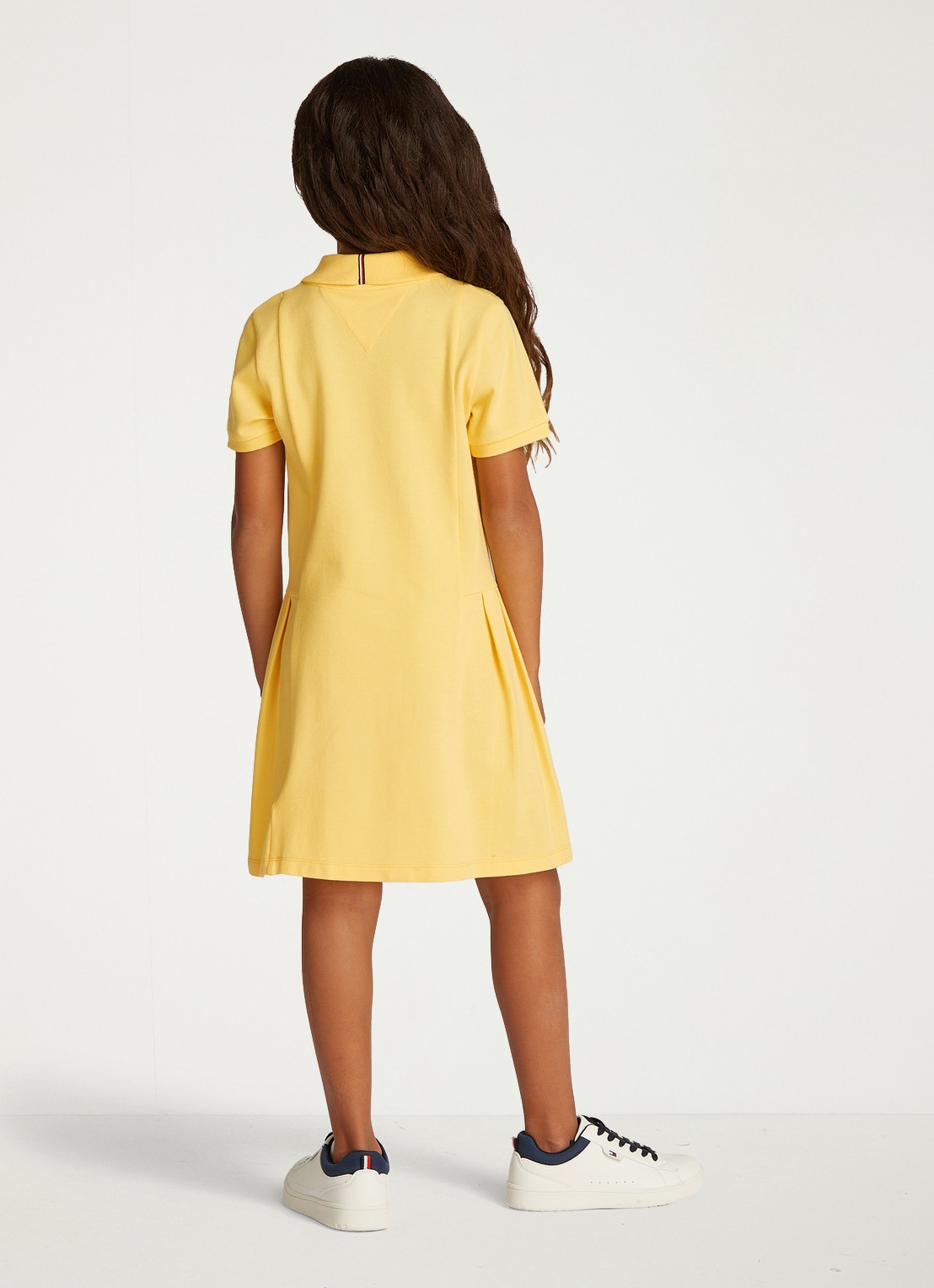 Tommy Hilfiger Polojurk met logo - achterkant 3 citronella / geel