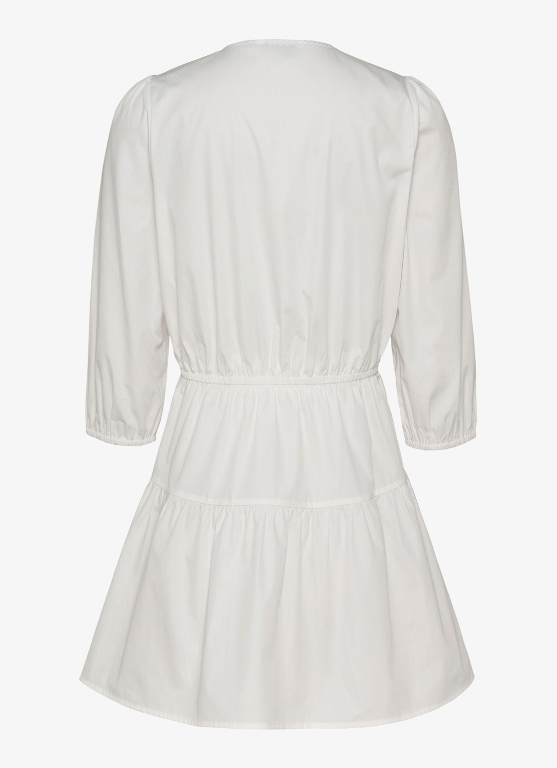 Tommy Hilfiger Poplin mini blousejurk van  katoen - detail 5 wit