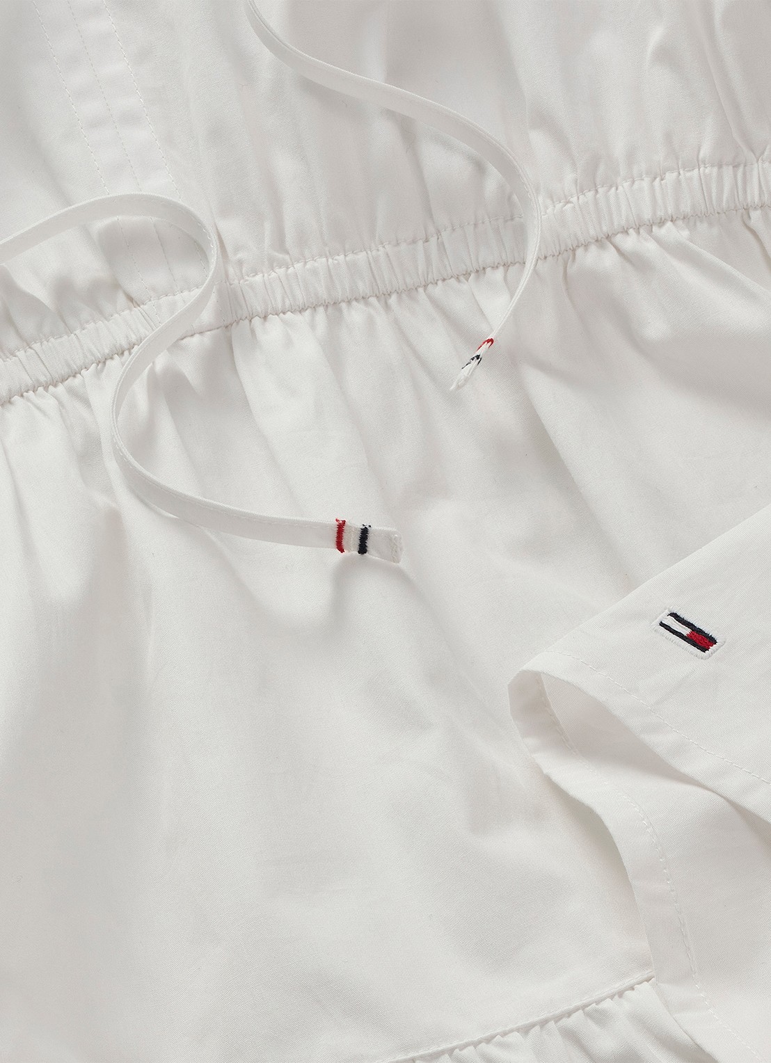 Tommy Hilfiger Poplin mini blousejurk van  katoen - detail 6 wit