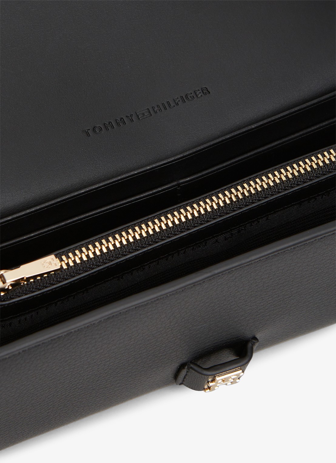 Tommy Hilfiger Portemonnee met afneembare schouderband - detail 3 zwart