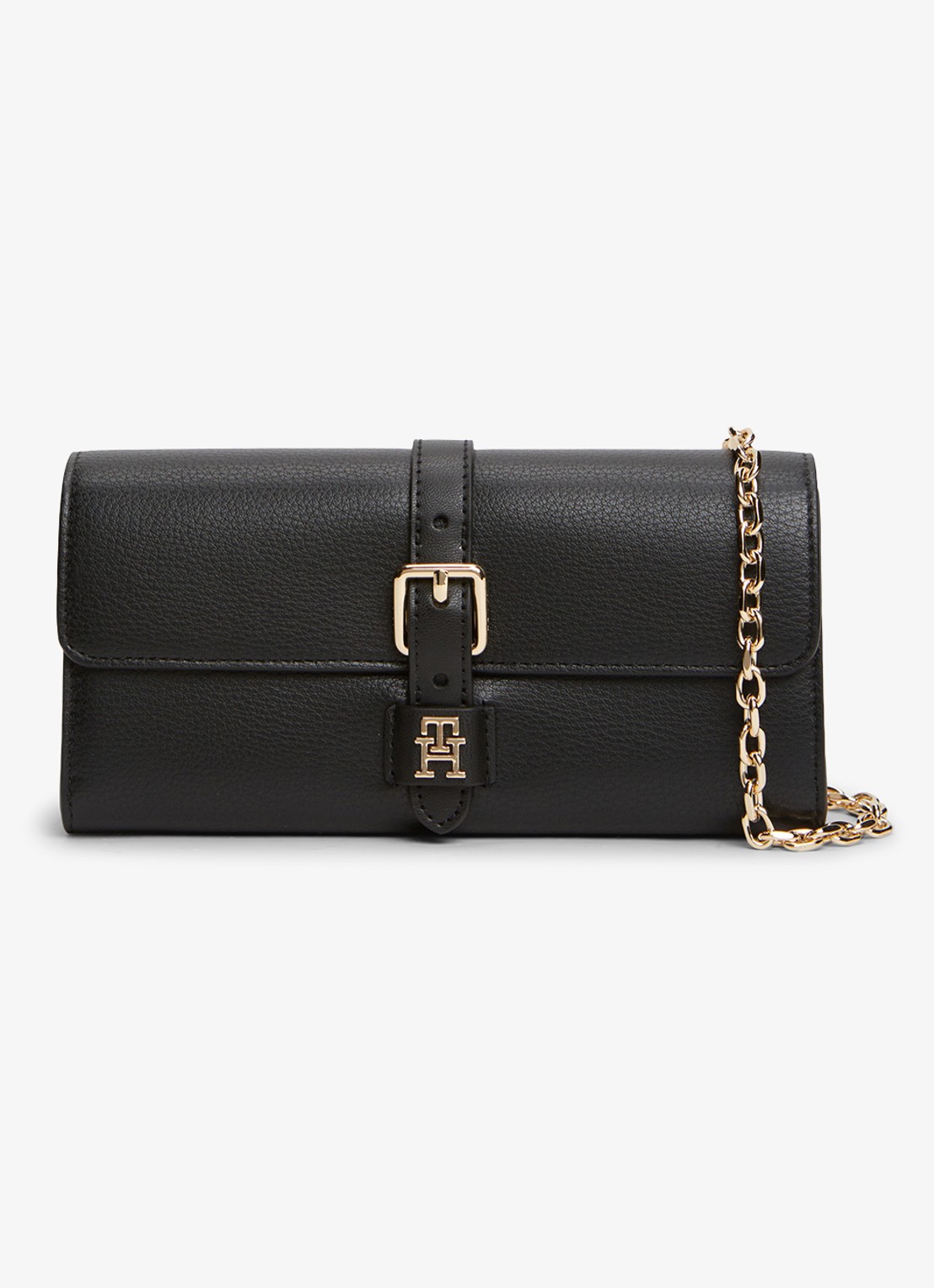 Tommy Hilfiger Portemonnee met afneembare schouderband - voorkant 5 zwart