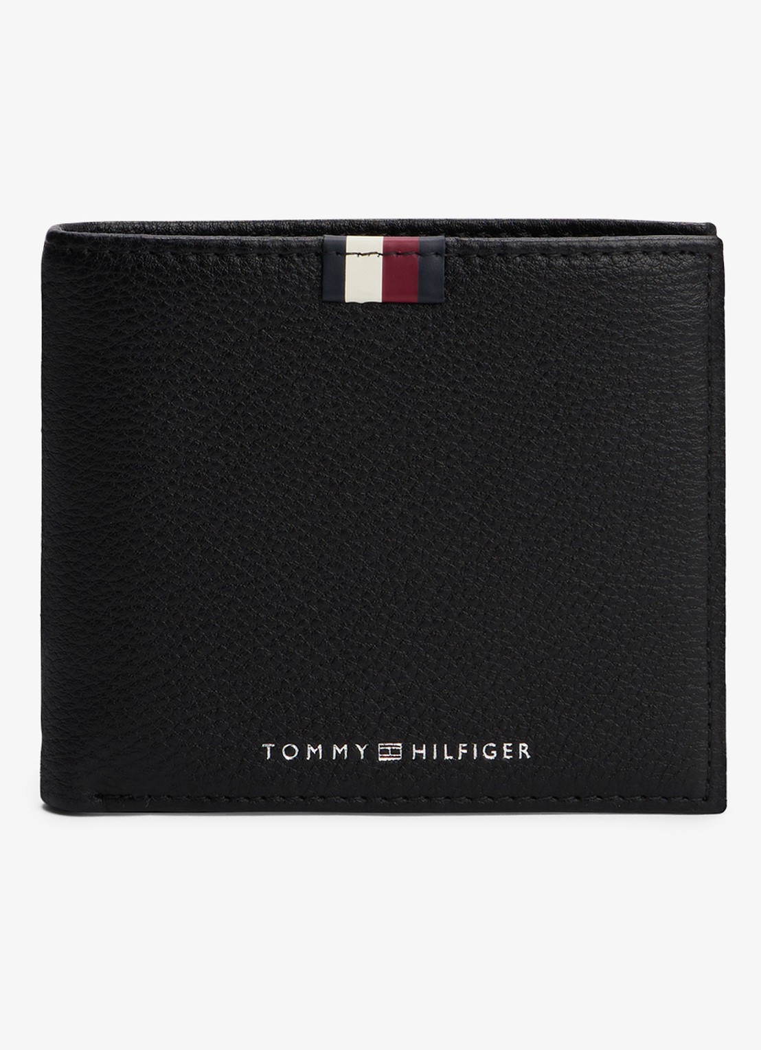 Tommy Hilfiger Portemonnee met logo - voorkant diepzwart