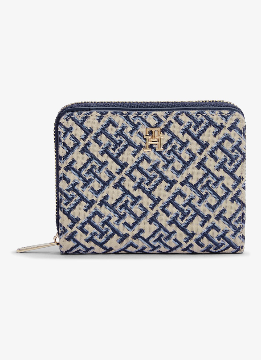 Tommy Hilfiger Portemonnee met logoprint - voorkant 3 donkerblauw