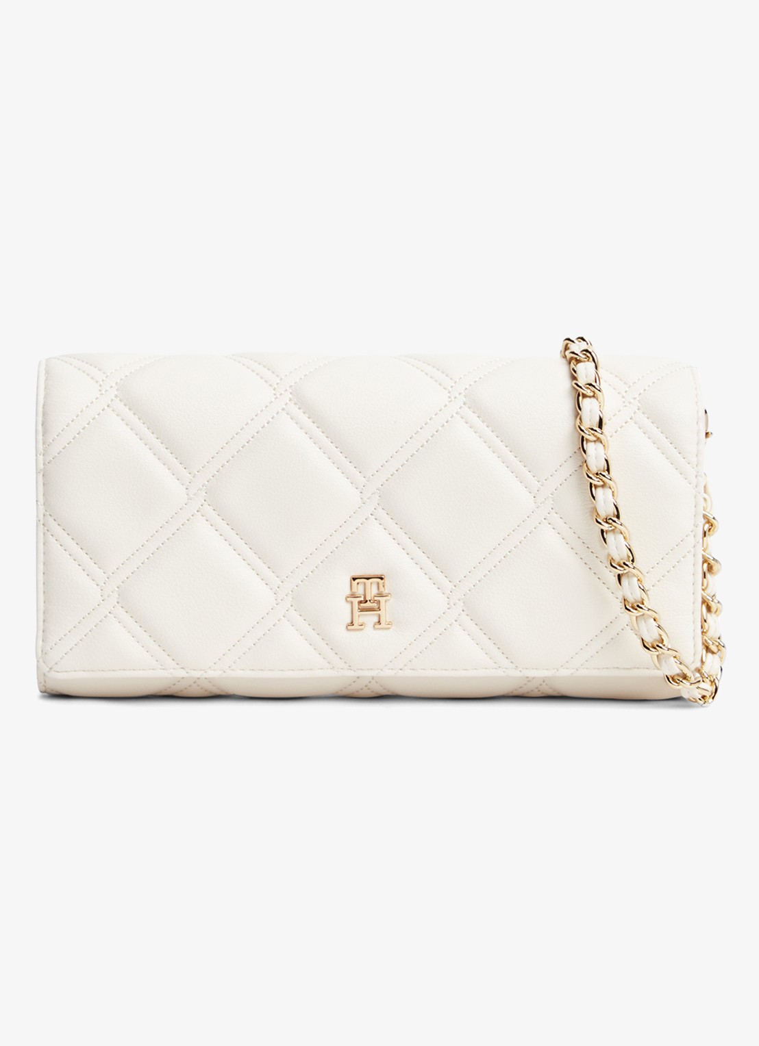 Tommy Hilfiger Portemonnee met schouderriem - voorkant creme