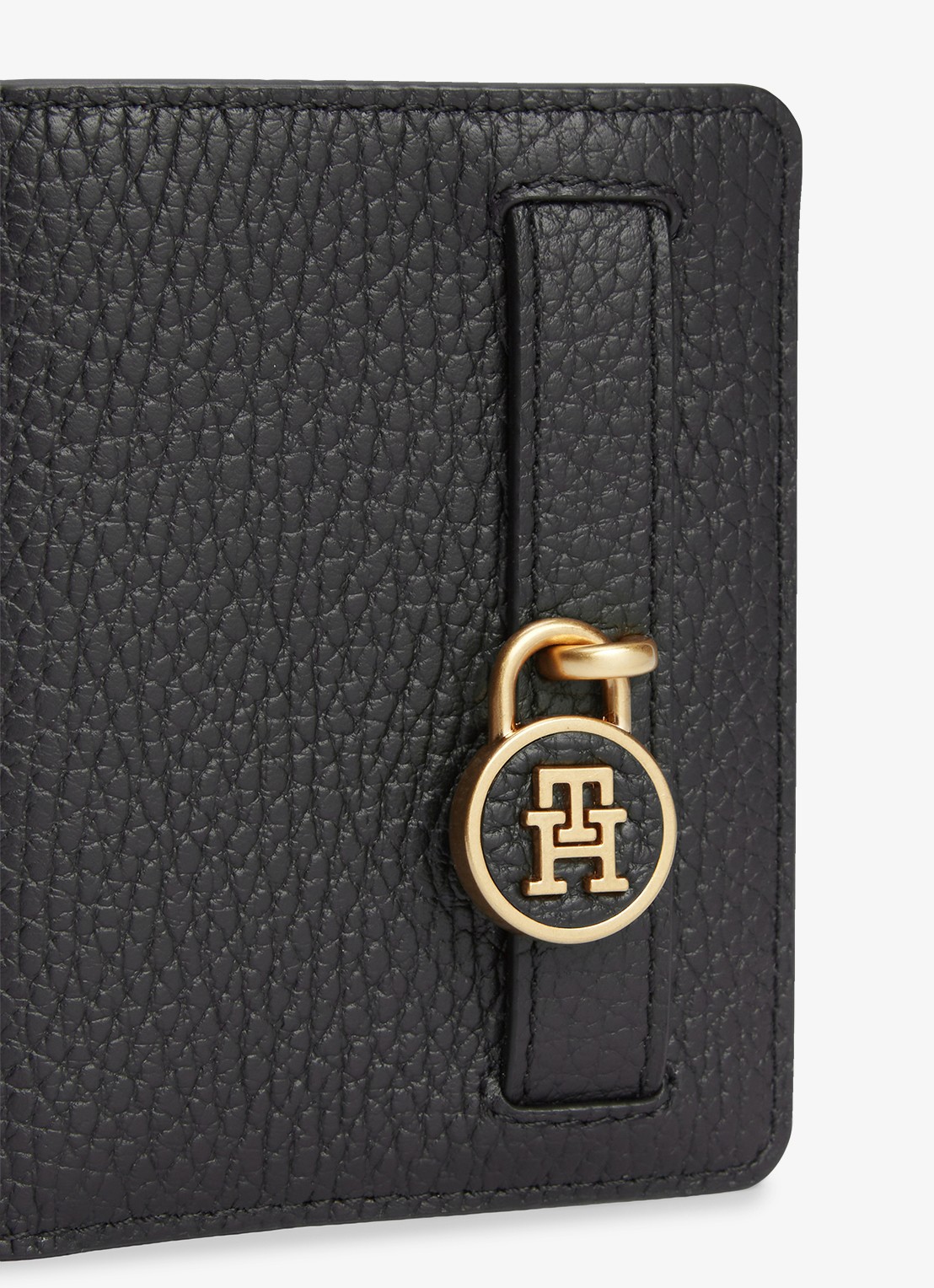 Tommy Hilfiger Portemonnee van leer - detail 2 zwart