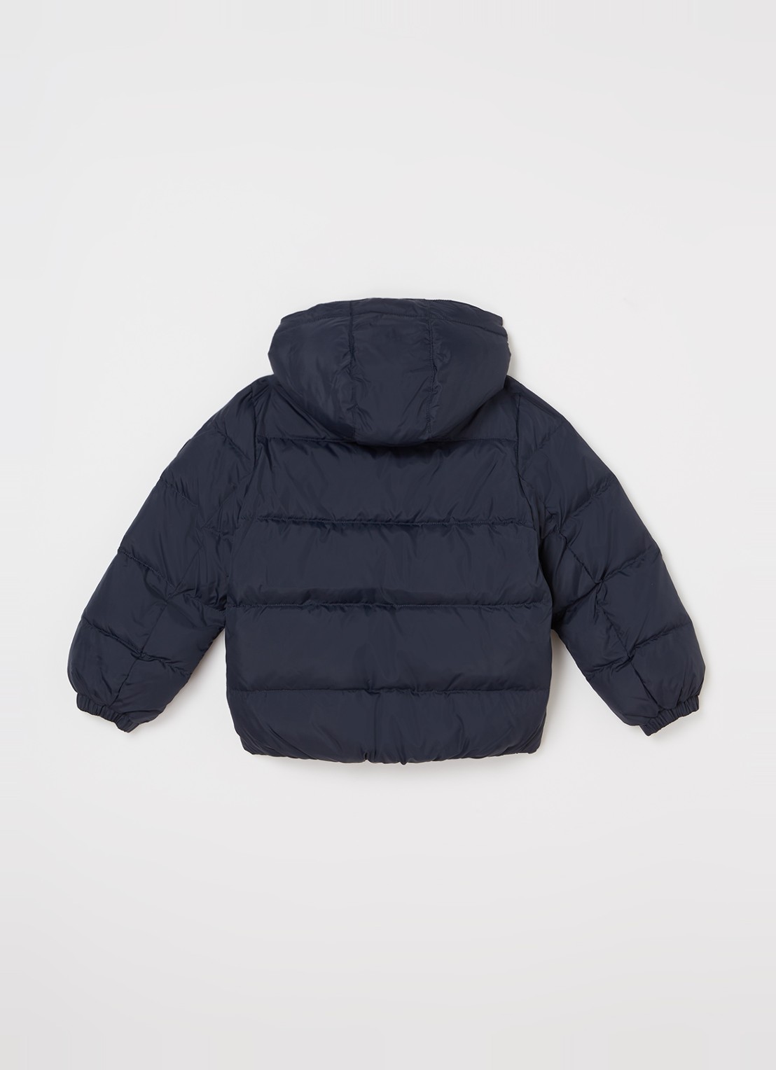 Tommy Hilfiger Puffer jack met donsvulling en afneembare capuchon - achterkant 3 lichtblauw