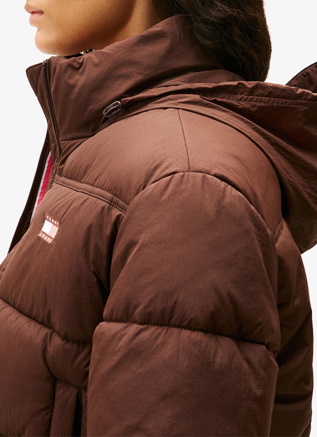 Tommy Hilfiger Puffer jack met waterafstotende coating - detail 5 bruin