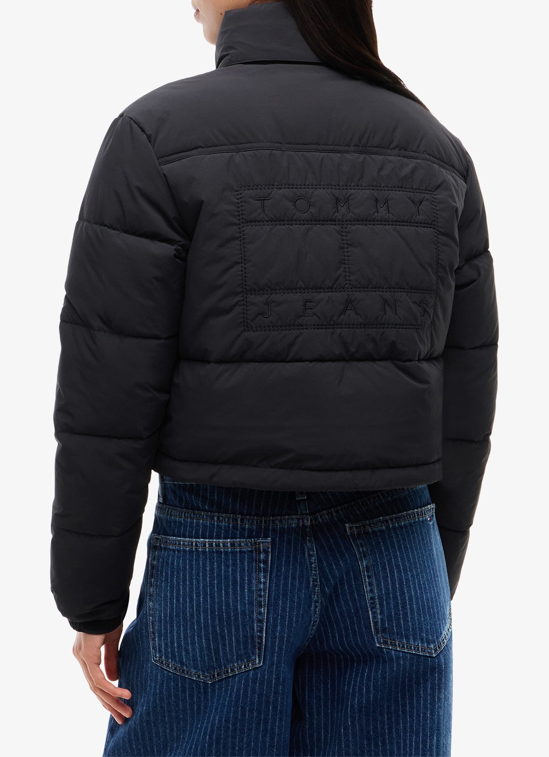 Tommy Hilfiger Puffer jack met waterafstotende coating - achterkant 3 zwart