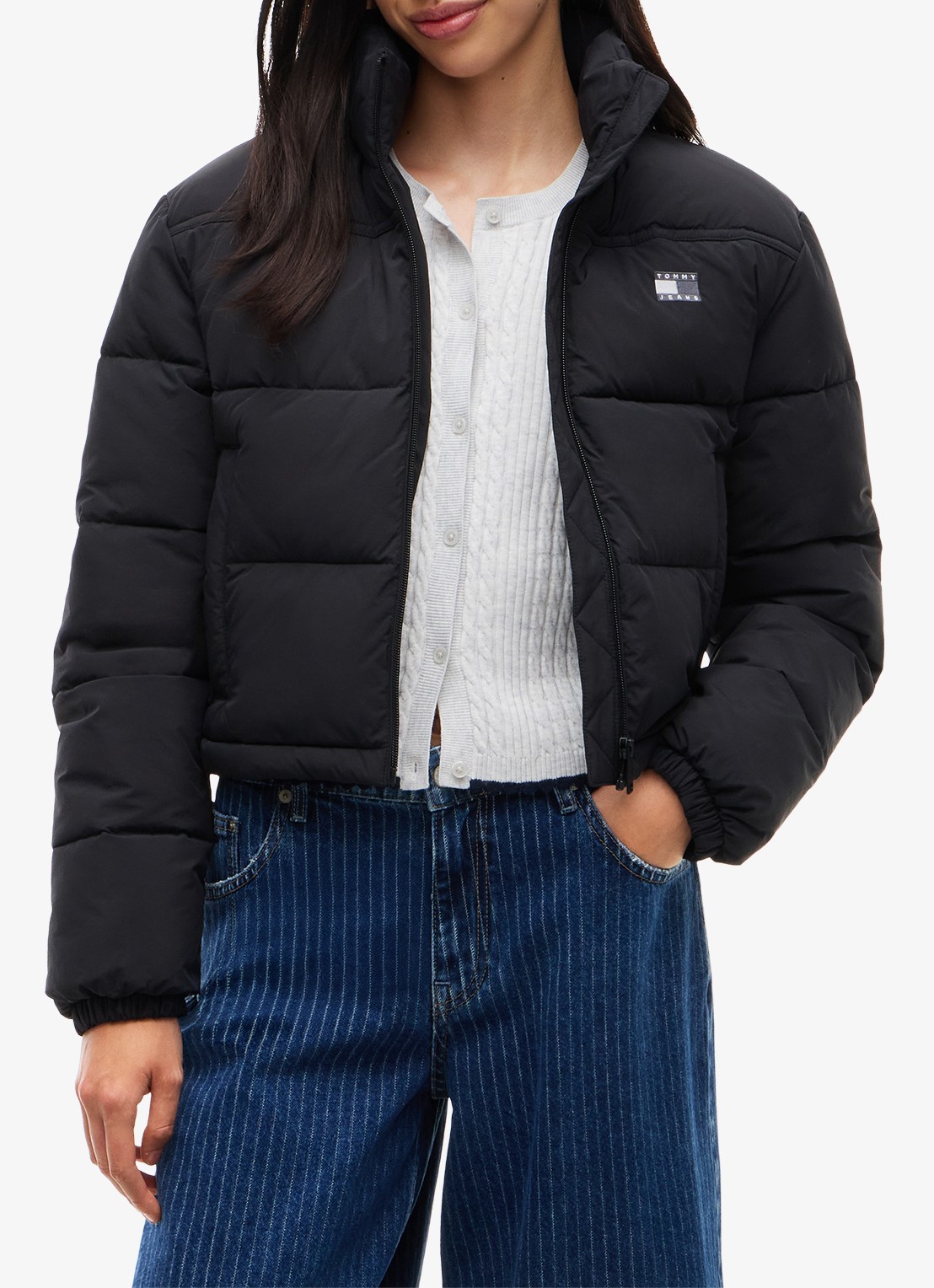 Tommy Hilfiger Puffer jack met waterafstotende coating - detail 4 zwart