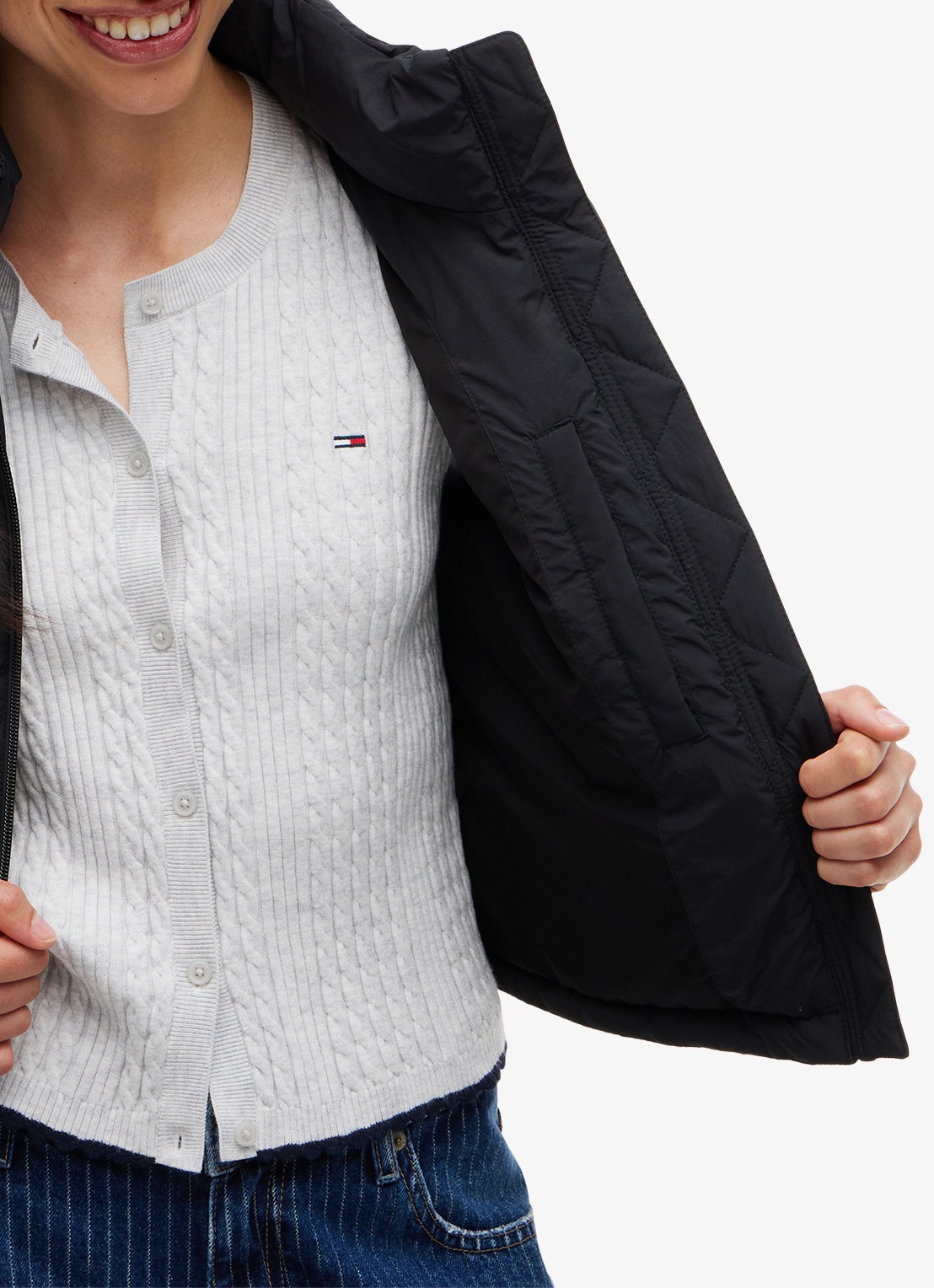 Tommy Hilfiger Puffer jack met waterafstotende coating - detail 6 zwart
