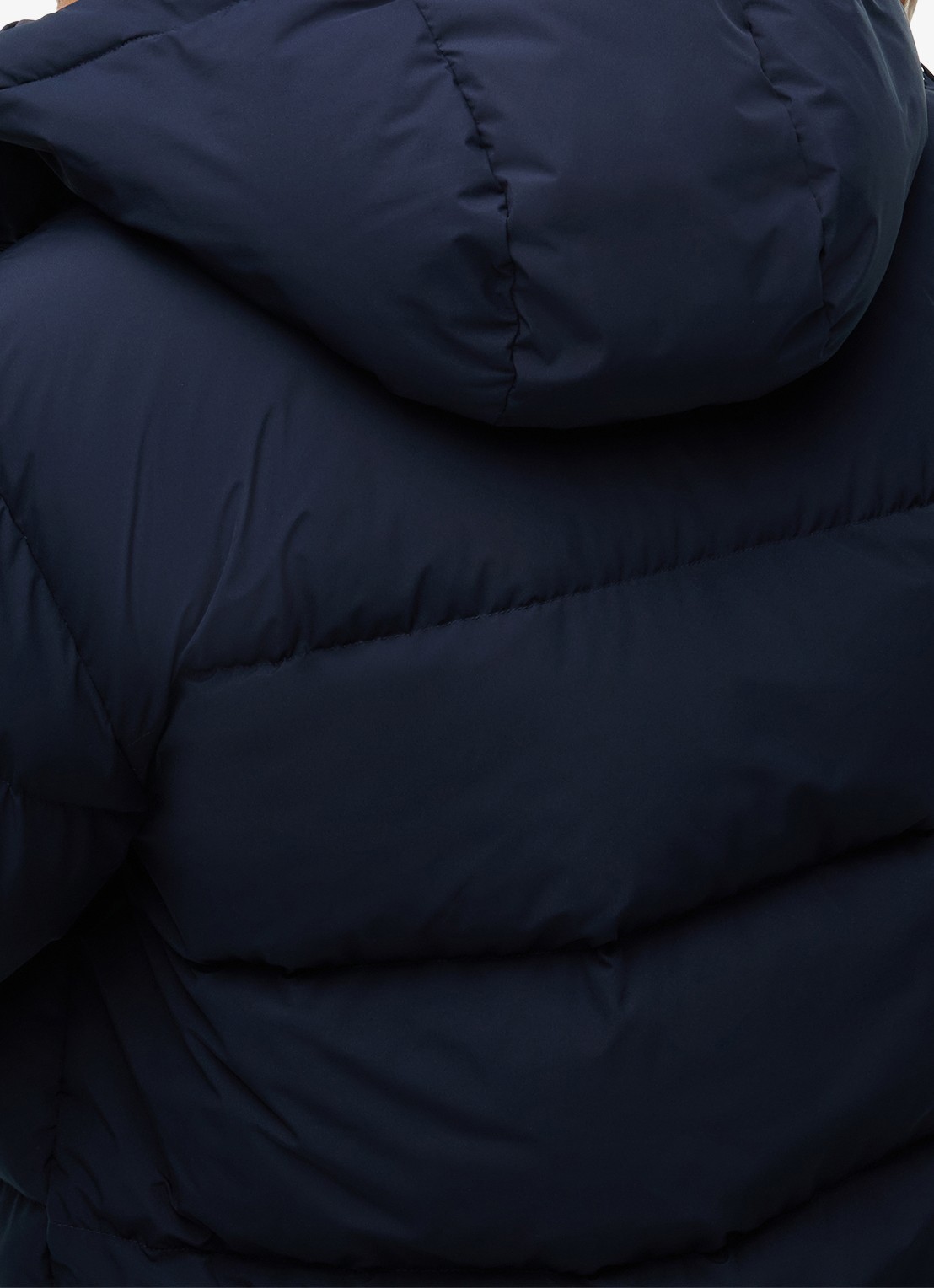 Tommy Hilfiger Puffer jas met donsvulling en capuchon  - detail 3 donkerblauw