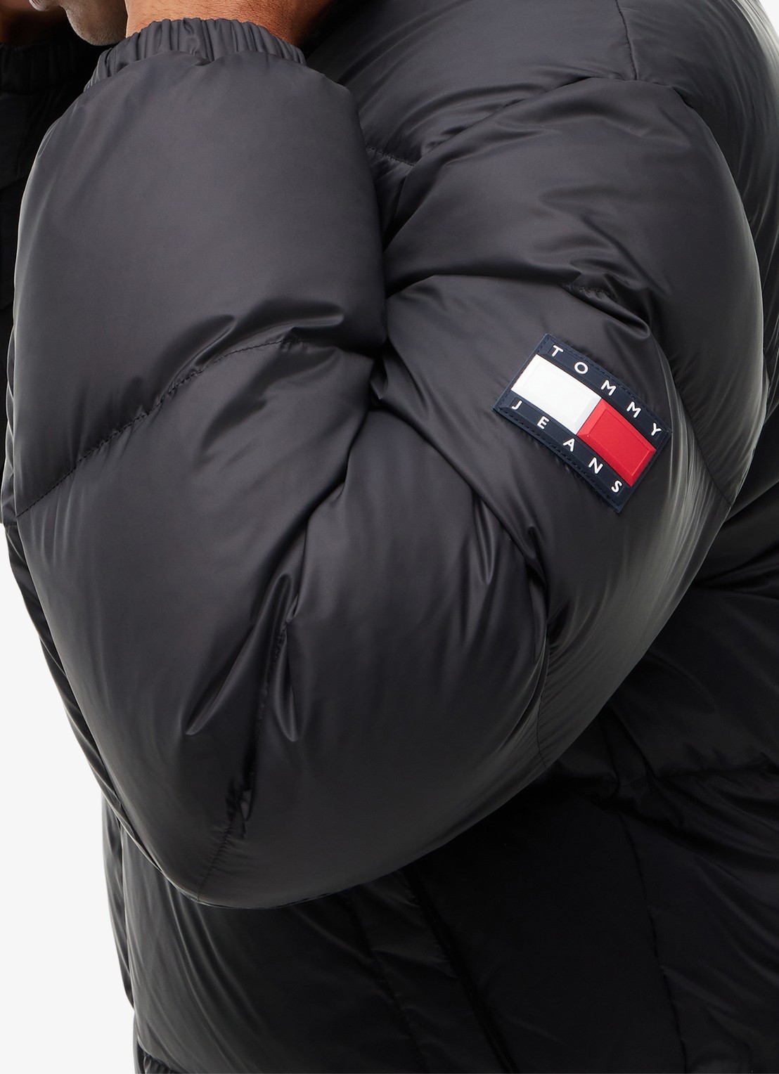 Tommy Hilfiger Puffer jas met donsvulling - detail 2 zwart