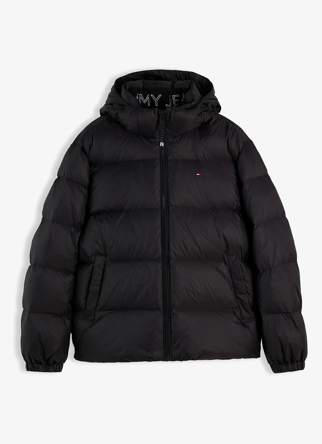 Tommy Hilfiger Puffer jas met donsvulling - voorkant 3 zwart