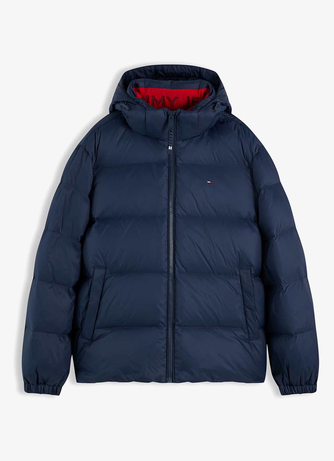 Tommy Hilfiger Puffer jas met donsvulling - voorkant 5 donkerblauw