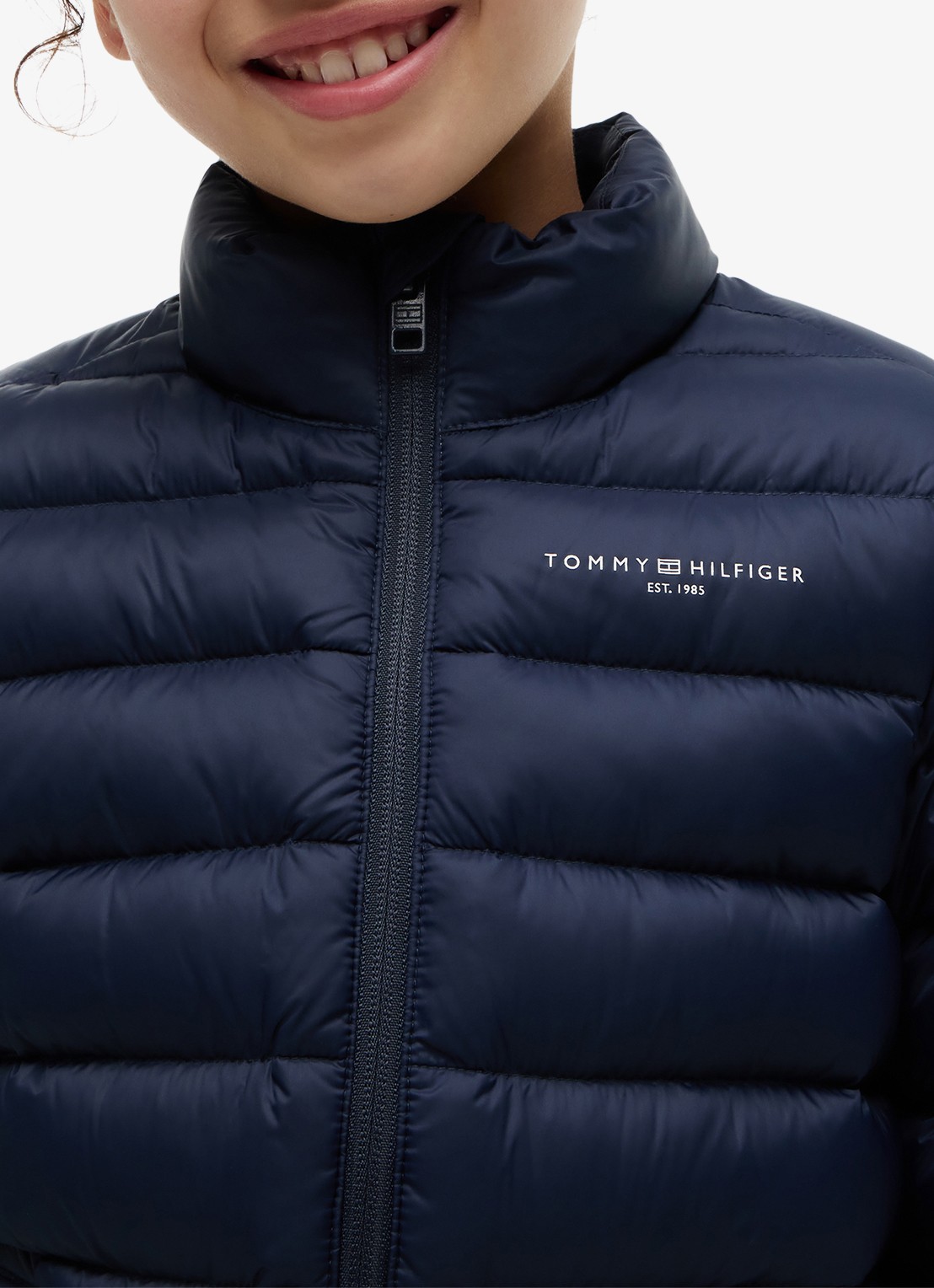 Tommy Hilfiger Pufferjas met logo  - detail 2 dark night navy-c1g