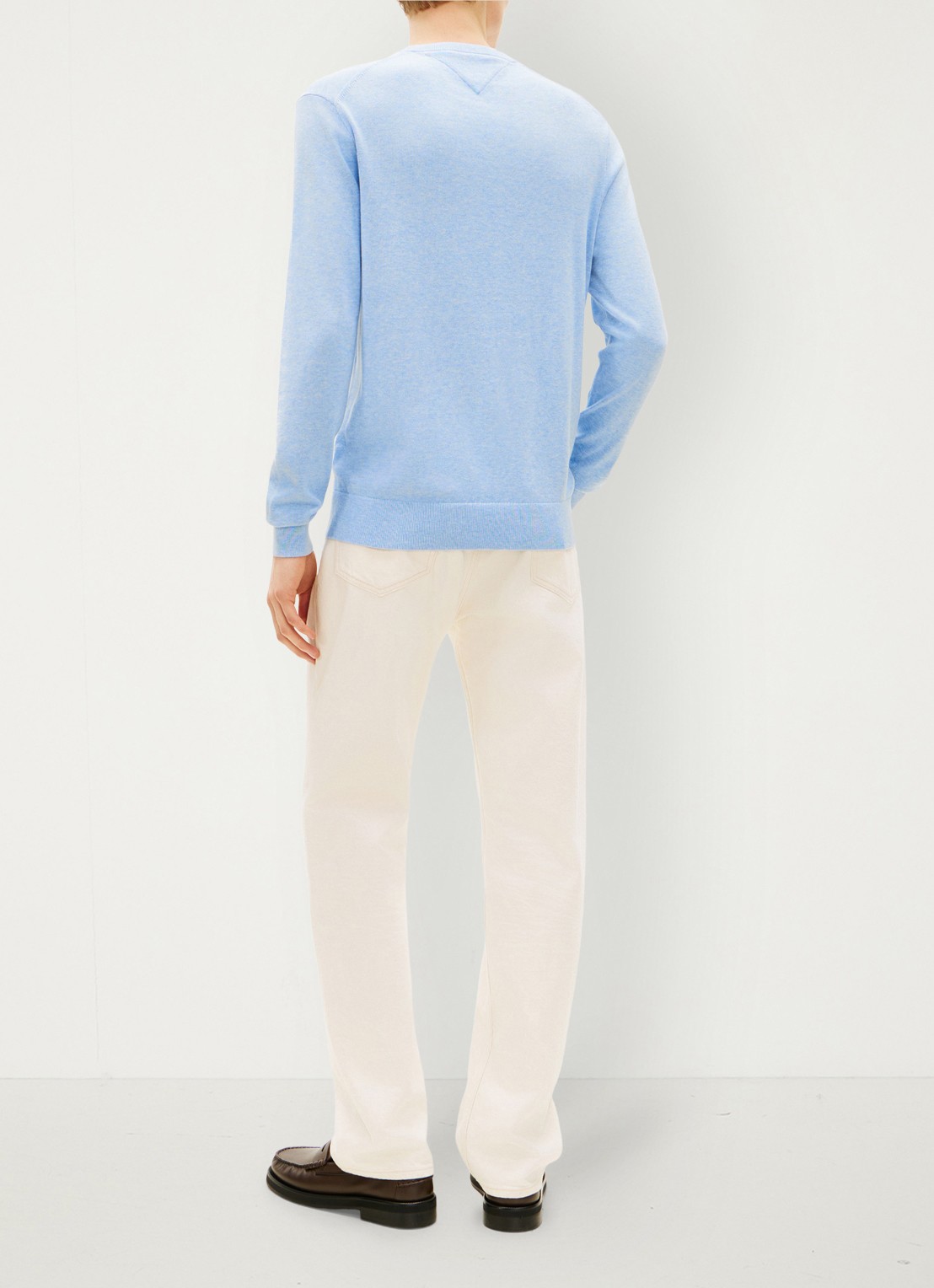 Tommy Hilfiger Pullover met logo - achterkant 3 lichtblauw