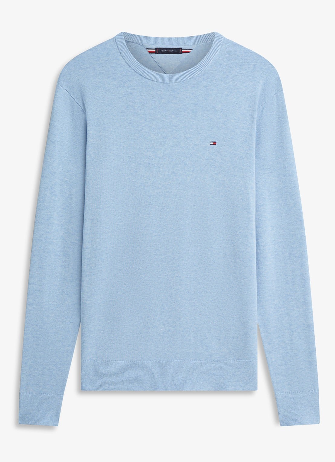 Tommy Hilfiger Pullover met logo - voorkant lichtblauw