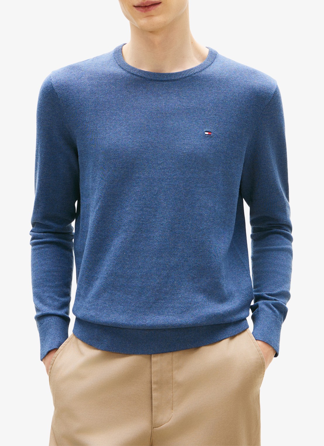 Tommy Hilfiger Pullover met logo - detail 4 donkerblauw
