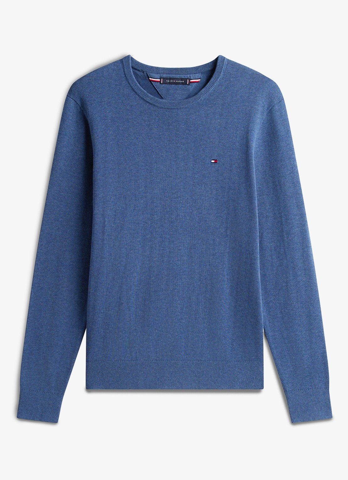 Tommy Hilfiger Pullover met logo - voorkant donkerblauw