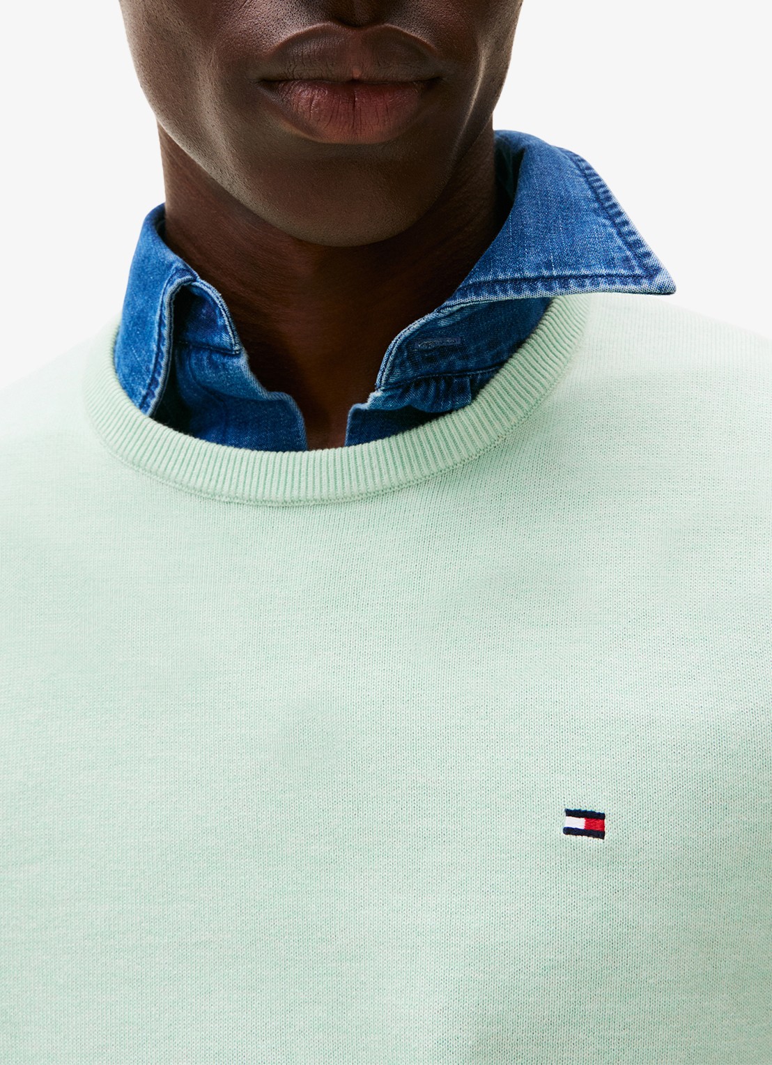 Tommy Hilfiger Pullover met logo - detail 3 mint