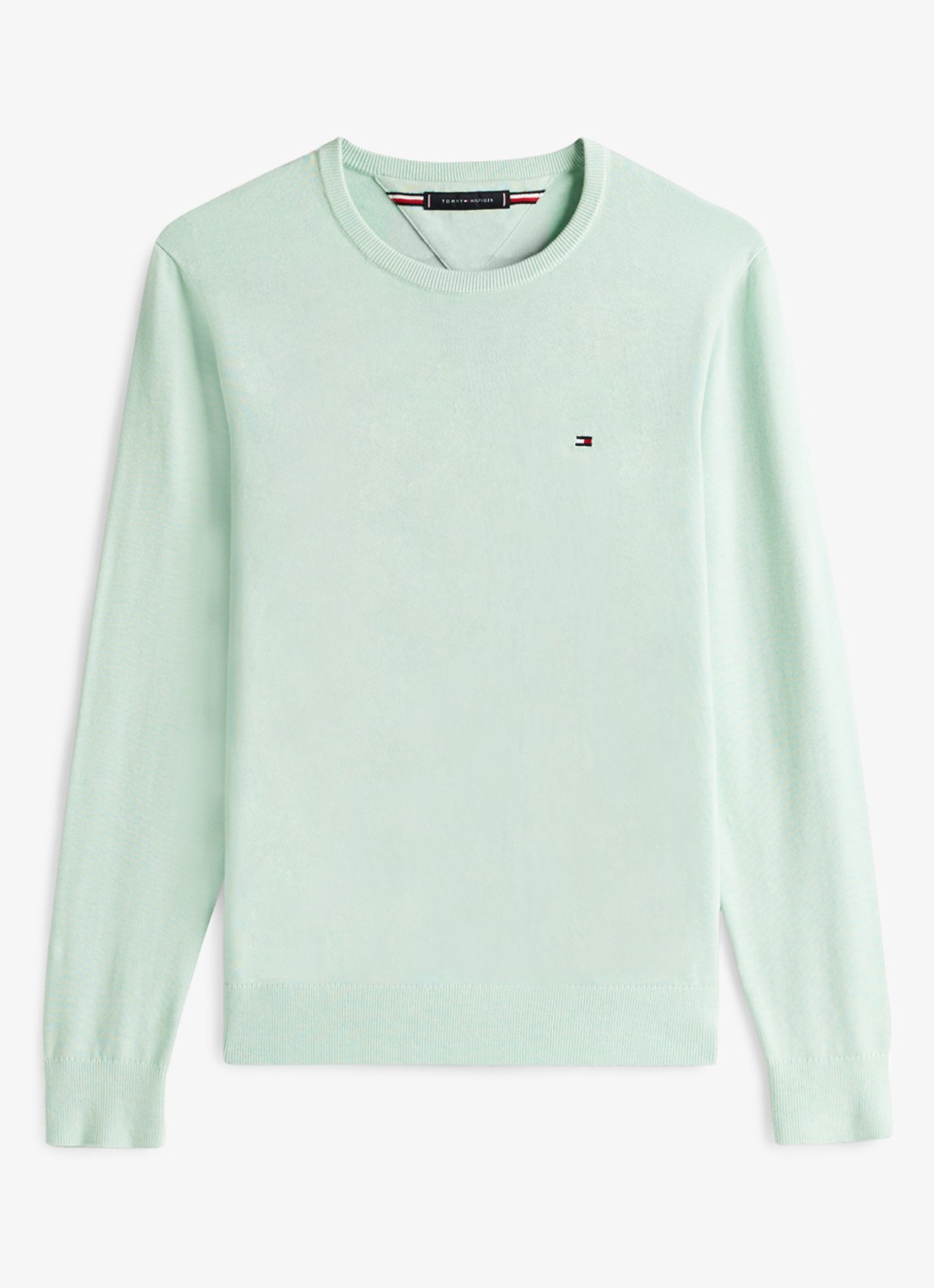 Tommy Hilfiger Pullover met logo - voorkant 4 mint