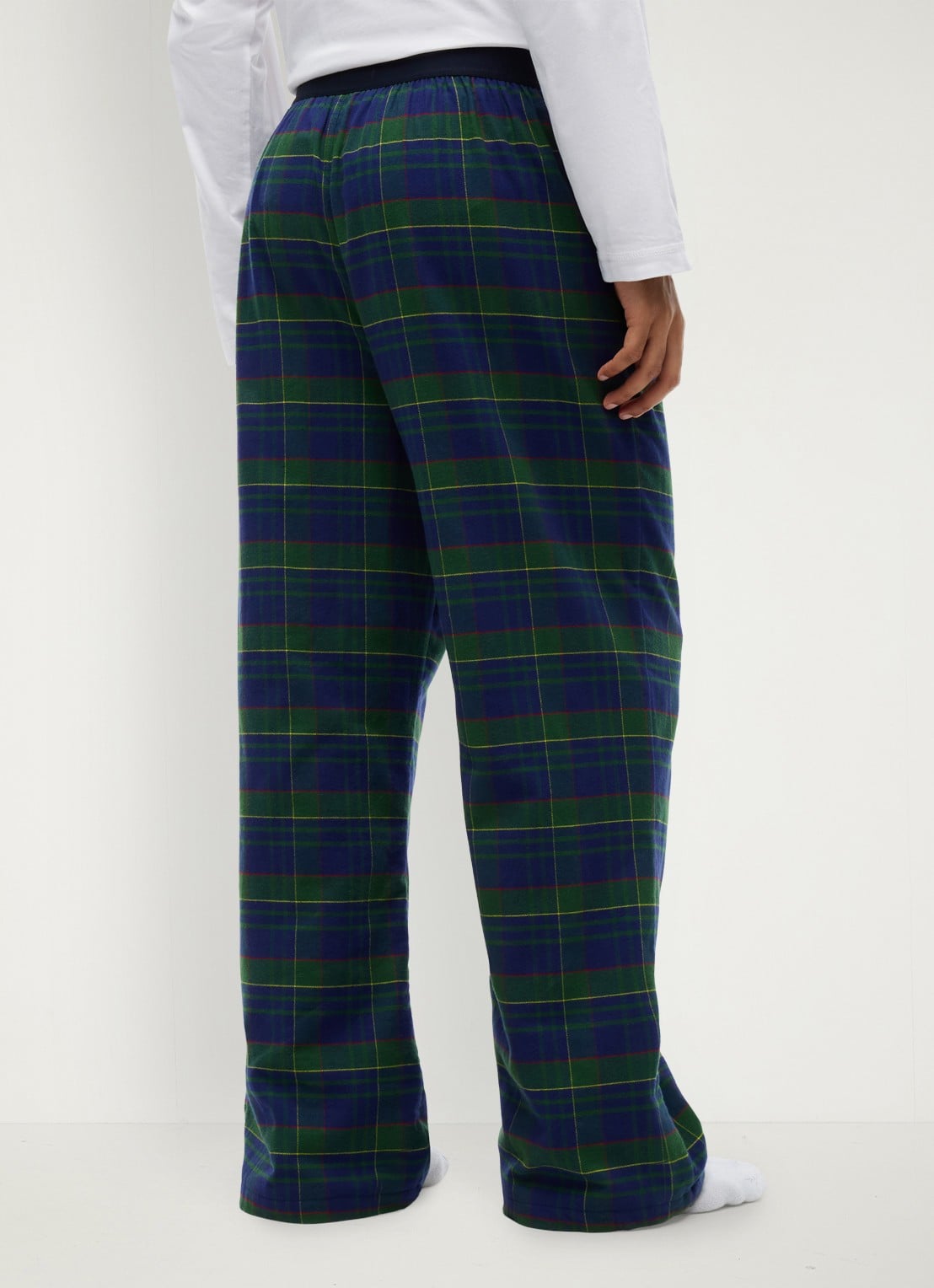 Tommy Hilfiger Pyjamabroek met ruitdessin - achterkant 5 donkergroen