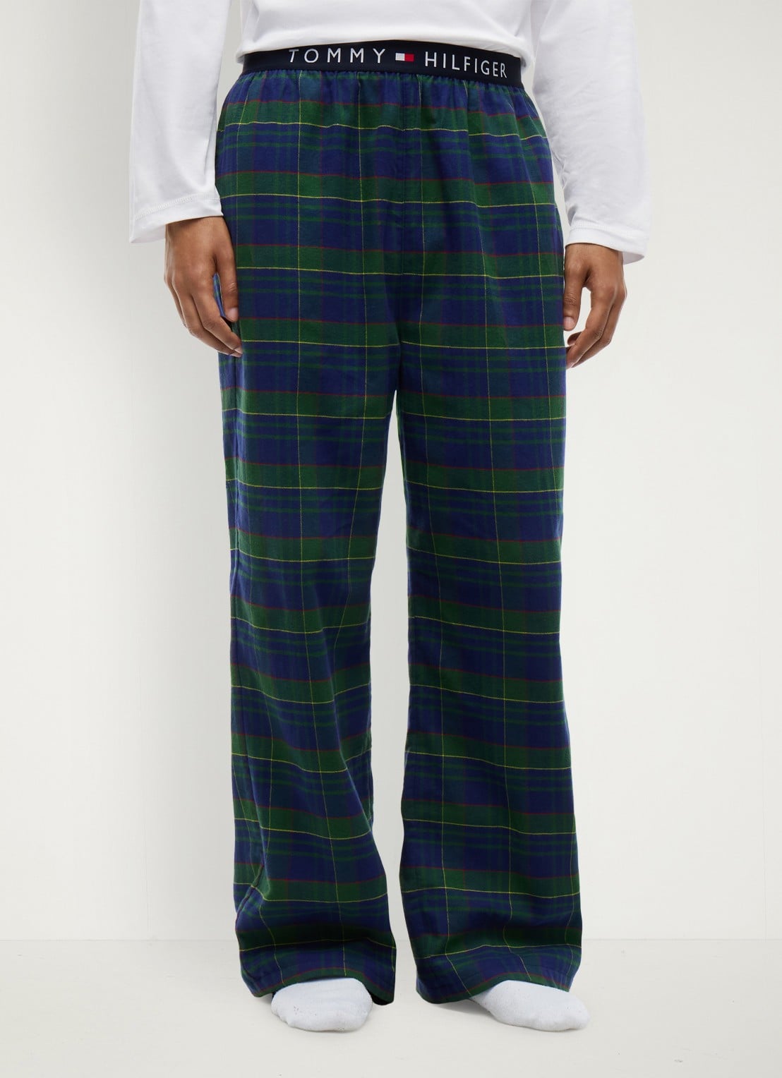 Tommy Hilfiger Pyjamabroek met ruitdessin - detail 3 donkergroen