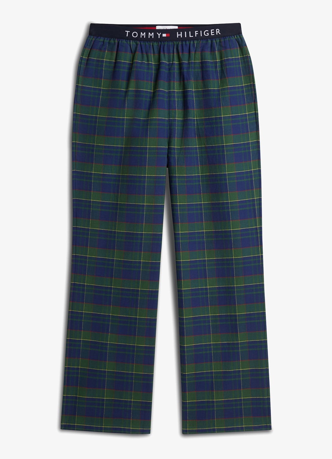Tommy Hilfiger Pyjamabroek met ruitdessin - voorkant donkergroen