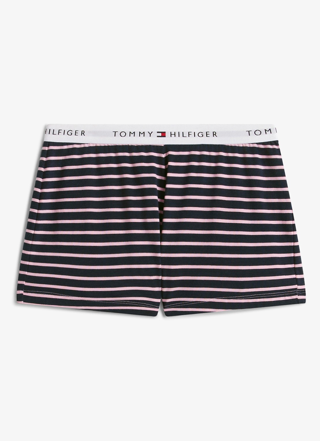 Tommy Hilfiger Pyjamabroek met streepprint en logoband - detail 3 donkerblauw