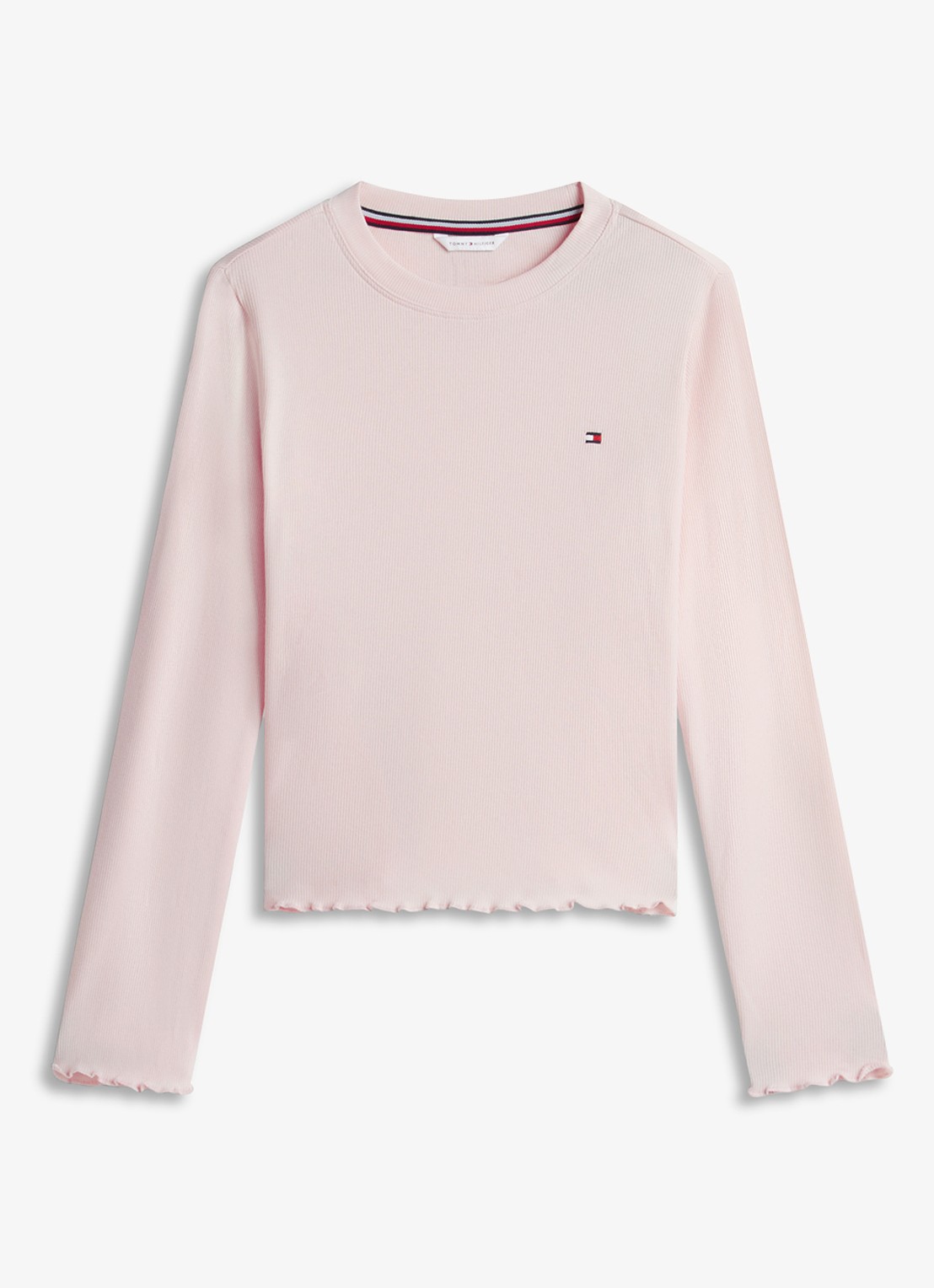 Tommy Hilfiger Pyjamaset met logo 2-delig  - voorkant roze
