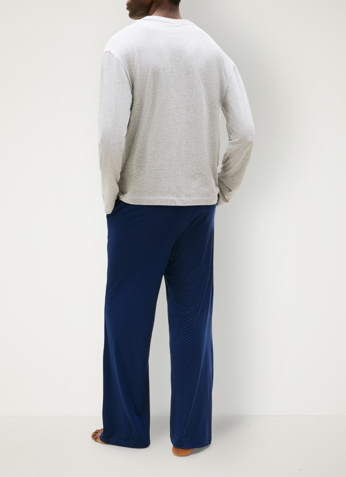 Tommy Hilfiger Pyjamaset met logo 2-delig - achterkant 6 grijs