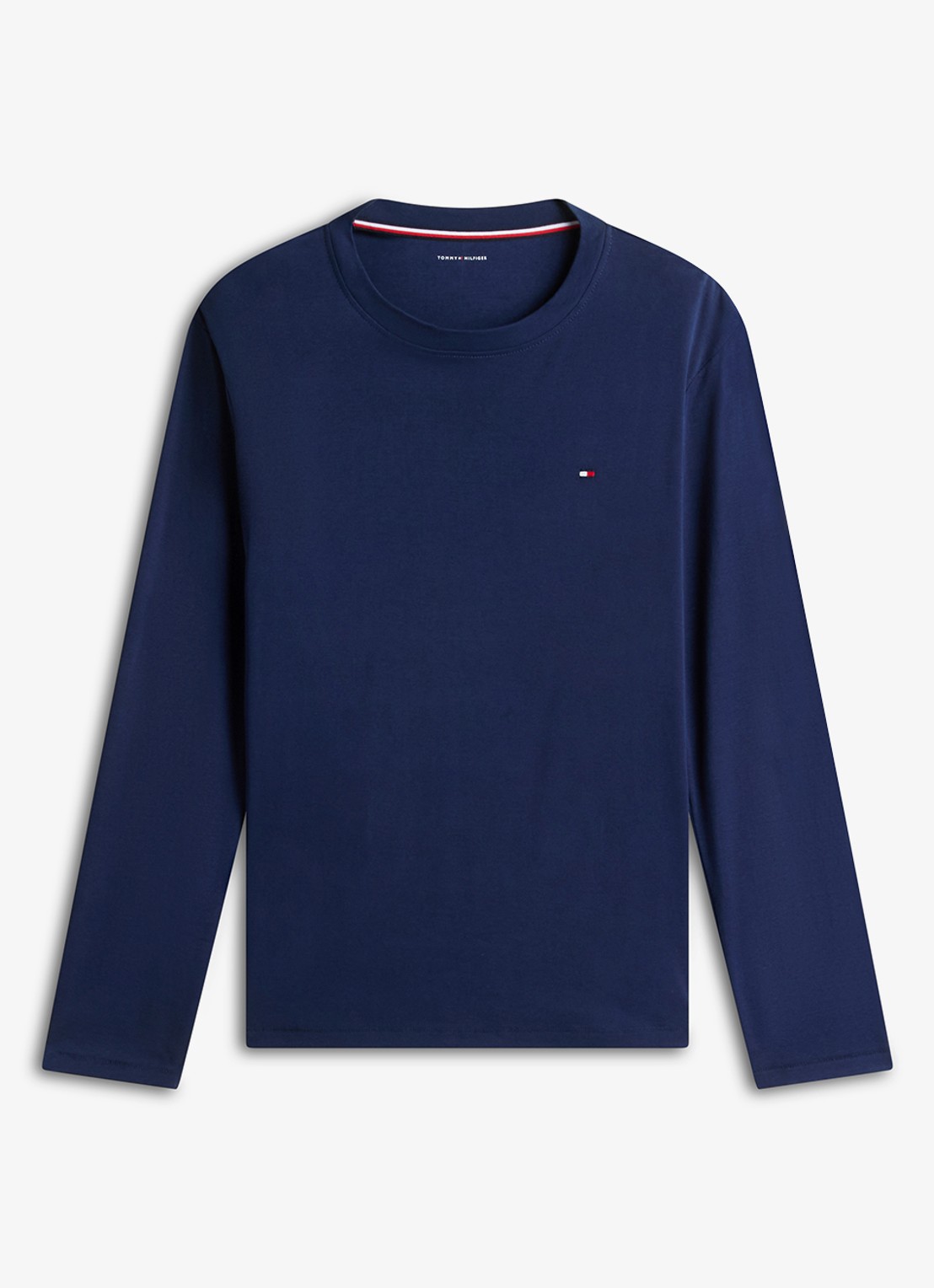 Tommy Hilfiger Pyjamaset met logo 2-delig - voorkant 3 donkerblauw