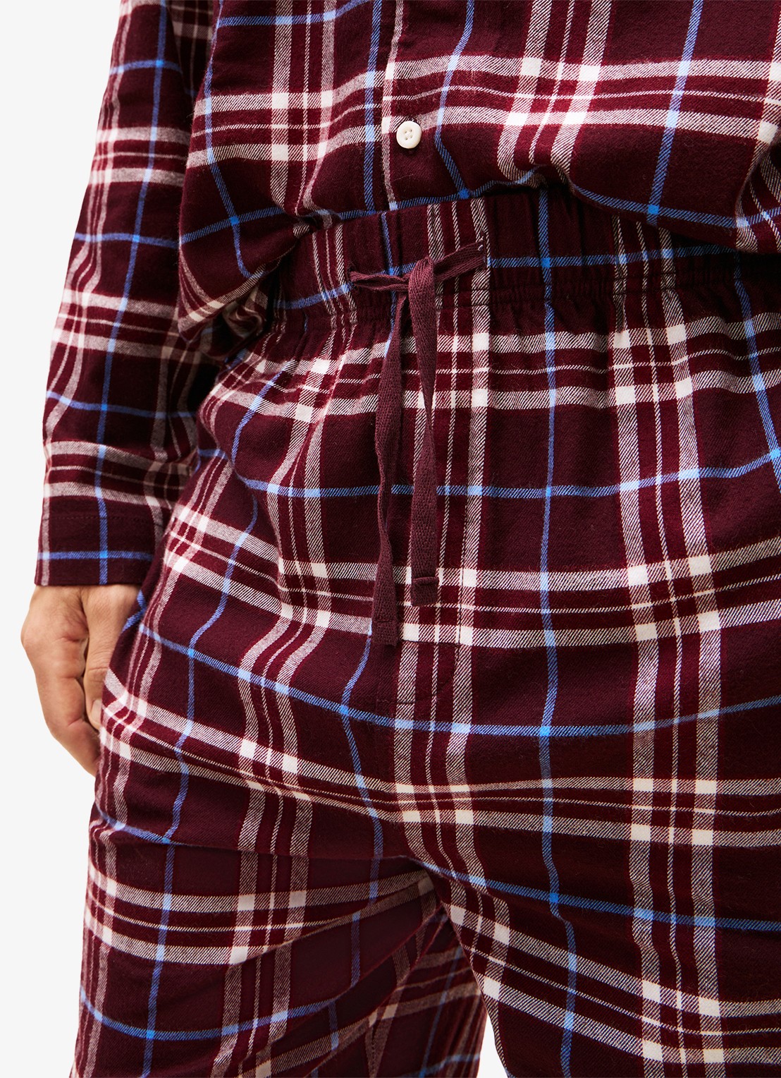 Tommy Hilfiger Pyjamaset met ruitdessin 2-delig - detail 3 bordeauxrood