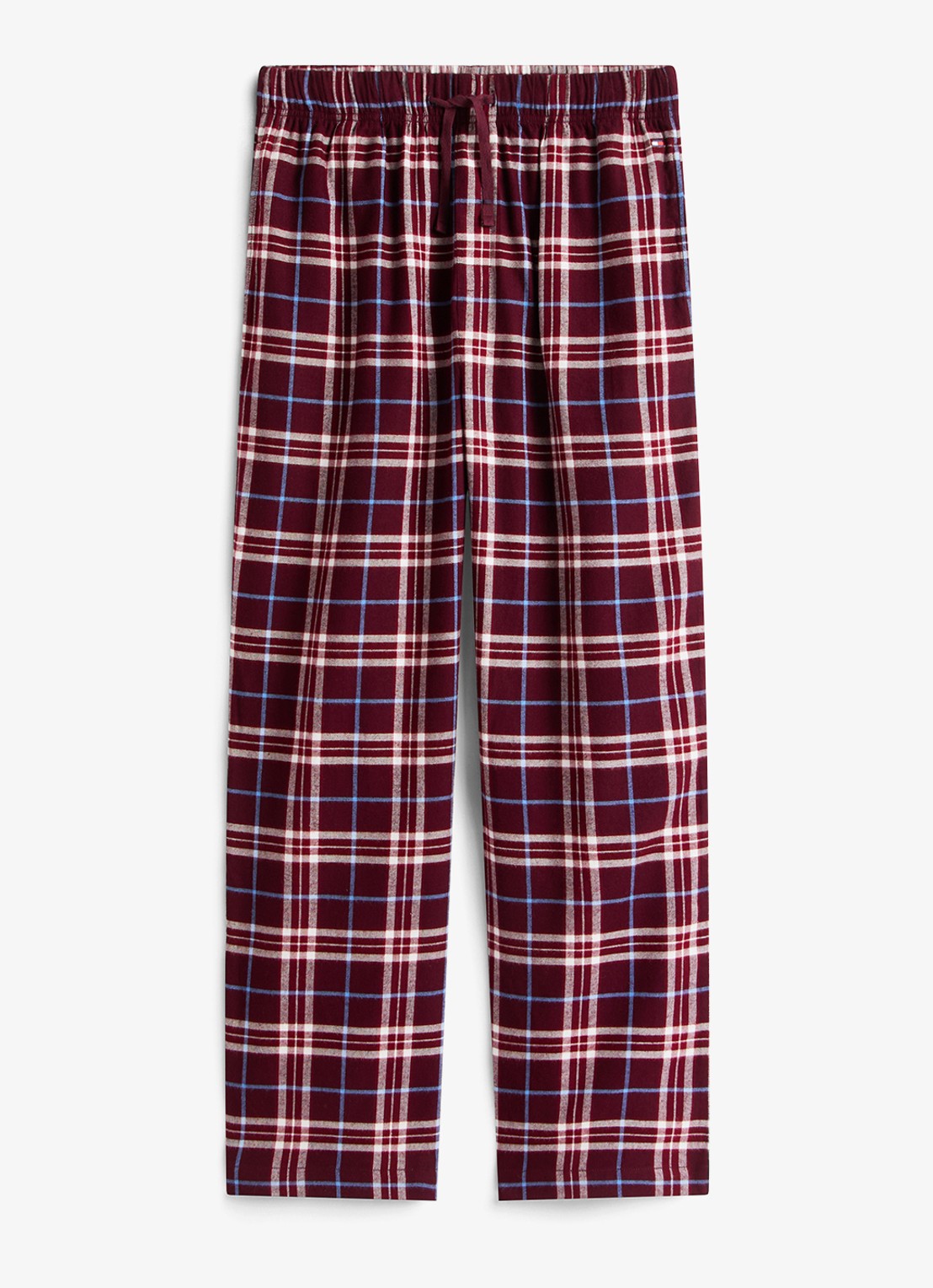 Tommy Hilfiger Pyjamaset met ruitdessin 2-delig - voorkant 6 bordeauxrood