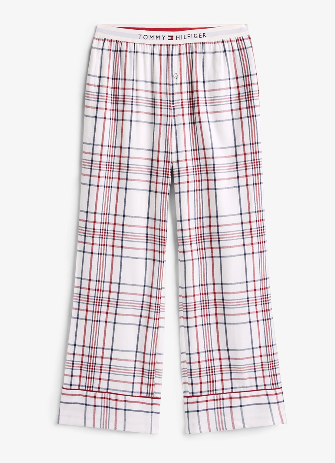 Tommy Hilfiger Pyjamaset met ruitdessin 3-delig - detail wit