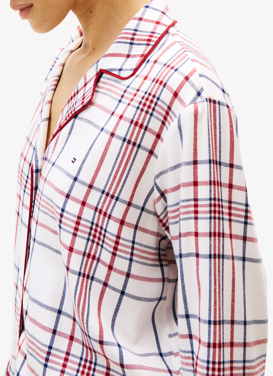 Tommy Hilfiger Pyjamaset met ruitdessin 3-delig - detail 3 wit