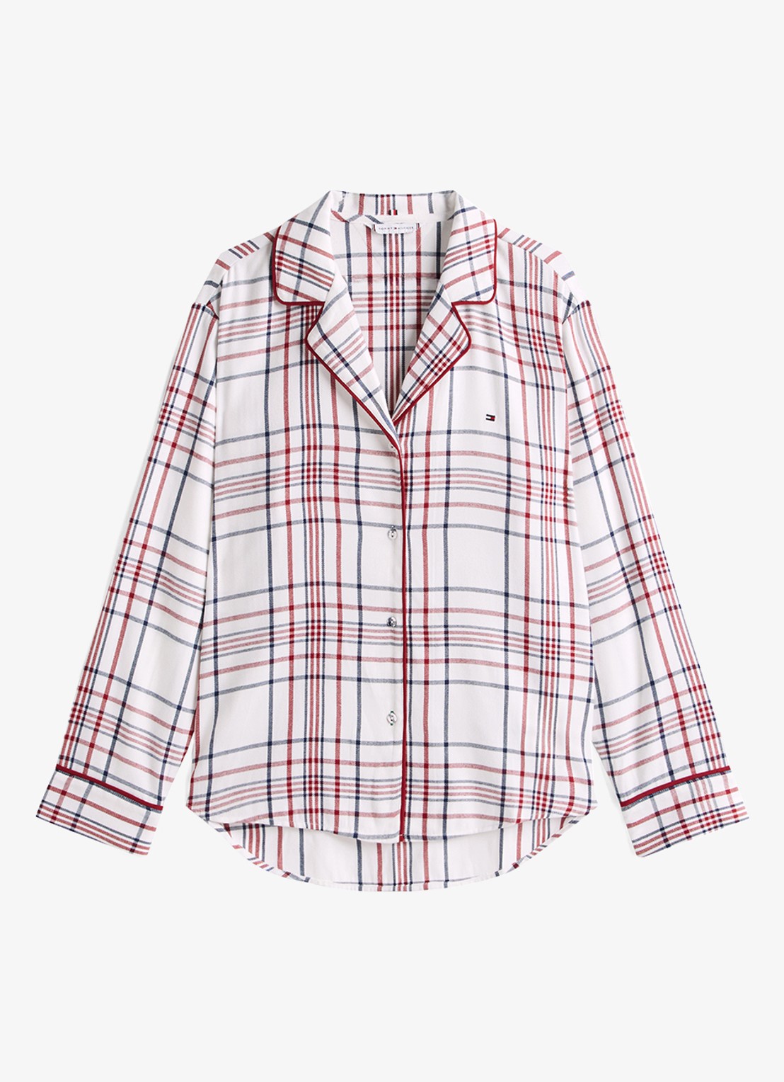 Tommy Hilfiger Pyjamaset met ruitdessin 3-delig - voorkant 4 wit