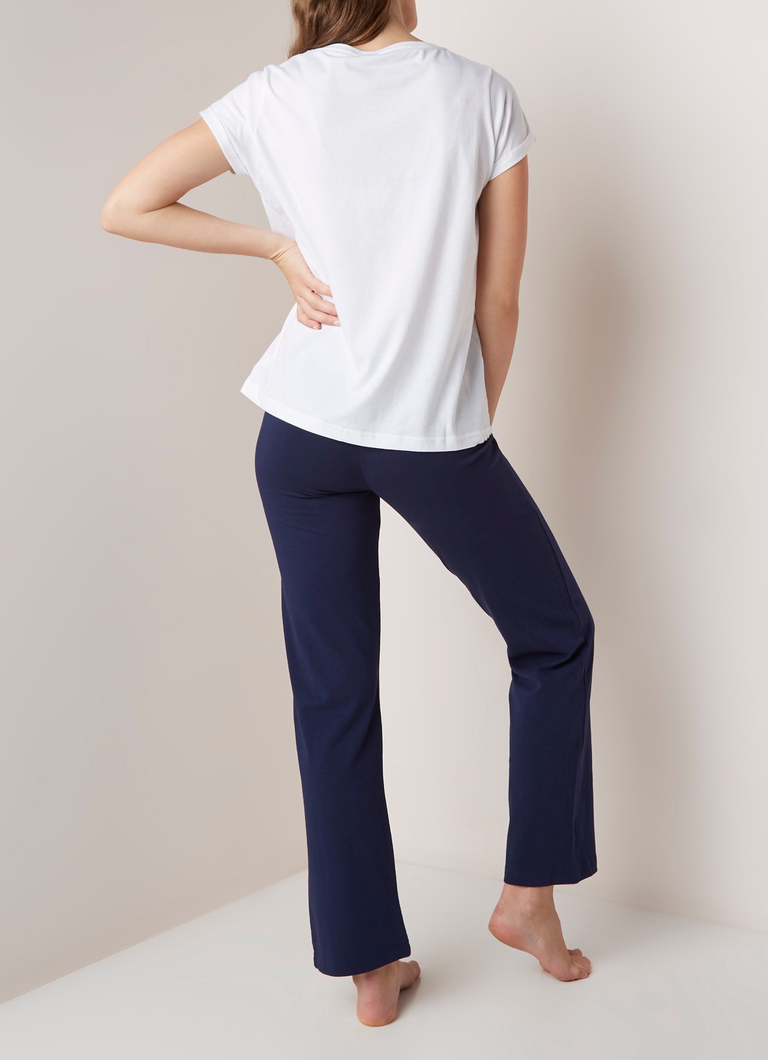 Tommy Hilfiger Pyjamaset van katoen - achterkant 5 wit
