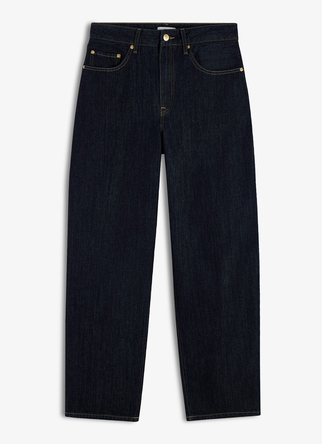 Tommy Hilfiger Quinn mid waist wide leg jeans met donkere wassing  - voorkant 2 indigo